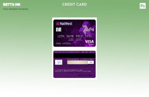 модерен стил Обединетото Кралство NatWest банка виза класичен шаблон